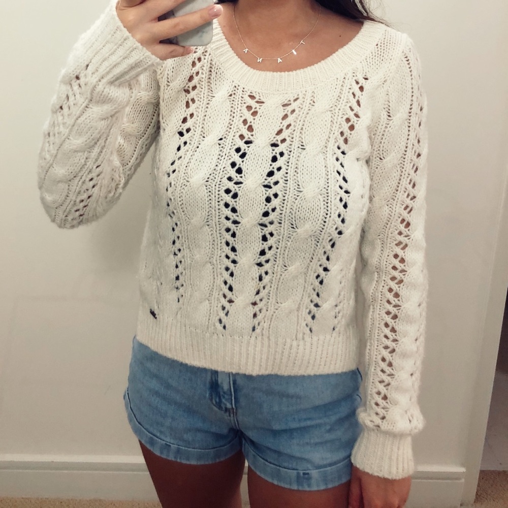Hollister White Sweater